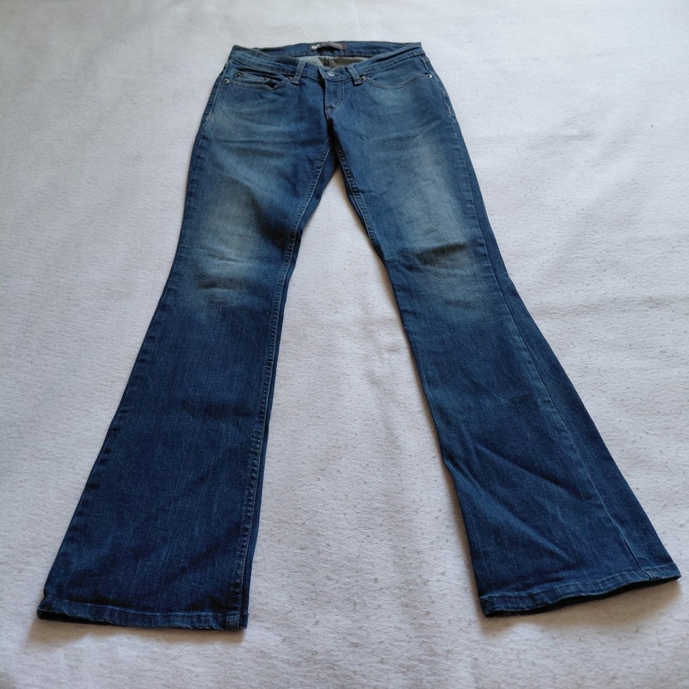 Levis 524 Womens Too Superlow Bootcut Flare Jeans 25x32 Denim Y2K Retro Vintage